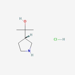 Chemical structure of (S)-2-(3-Pyrrolidinyl)-2-propanol Hydrochloride