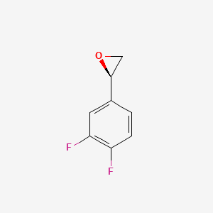 Chemical structure of (S)-2-(3,4-Difluorophenyl)oxirane