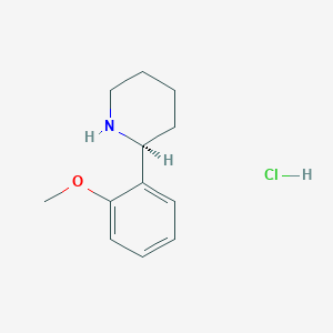 Chemical structure of (S)-2-(2-Methoxyphenyl)piperidine hydrochloride