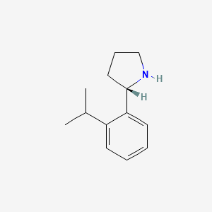 Chemical structure of (S)-2-(2-Isopropylphenyl)pyrrolidine