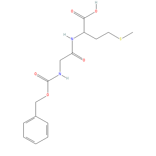 Chemical structure of N-[N-[(Phenylmethoxy)carbonyl]glycyl]-L-methionine