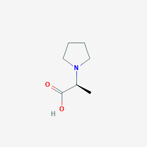 Chemical structure of (S)-2-(1-Pyrrolidyl)propanoic Acid