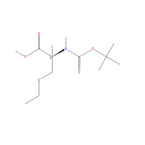 Chemical structure of N-(tert-Butoxy(hydroxy)methylidene)-O-ethylserine