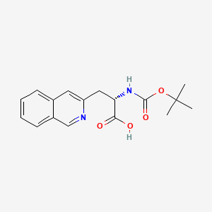 Chemical structure of N-(tert-Butoxycarbonyl)-3-isoquinolin-3-yl-L-alanine