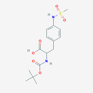 Chemical structure of (S)-2-((tert-Butoxycarbonyl)amino)-3-(4-(methylsulfonamido)phenyl)propanoic acid