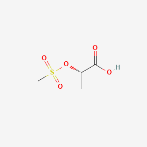 Chemical structure of (S)-2-((Methylsulfonyl)oxy)propanoic acid