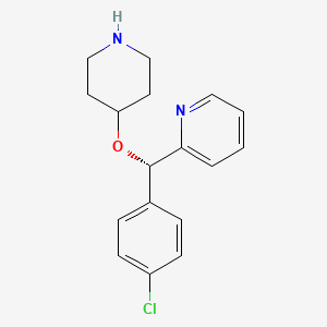Chemical structure of (S)-2-((4-Chlorophenyl)(piperidin-4-yloxy)methyl)pyridine