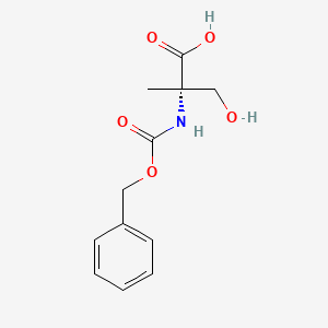 Chemical structure of (S)-2-(((Benzyloxy)carbonyl)amino)-3-hydroxy-2-methylpropanoic acid