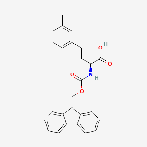 Chemical structure of N-Fmoc-3-methyl-L-homophenylalanine