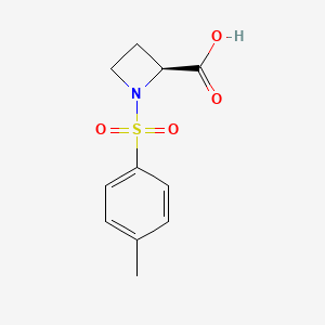 Chemical structure of (S)-1-Tosylazetidine-2-carboxylic acid