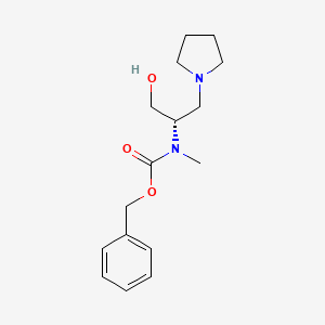 Chemical structure of (S)-1-PYRROLIDIN-2-HYDROXYMETHYLL-2-(N-CBZ-N-METHYL)AMINO-ETHANE