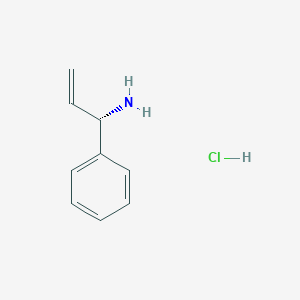 Chemical structure of (S)-1-Phenylprop-2-en-1-amine hydrochloride
