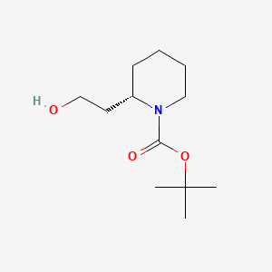Chemical structure of (S)-1-N-BOC-PIPERIDINE-2-ETHANOL