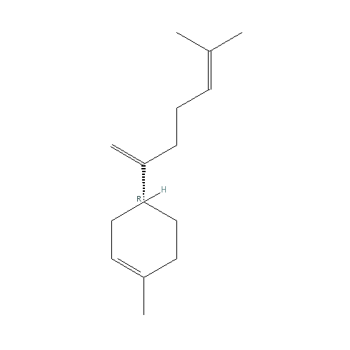 Chemical structure of (S)-1-Methyl-4-(6-methylhepta-1,5-dien-2-yl)cyclohex-1-ene