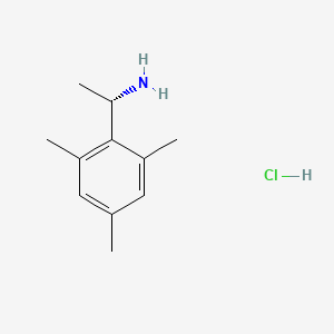 Chemical structure of (S)-1-Mesitylethanamine hydrochloride