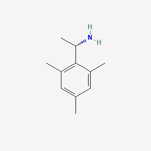 Chemical structure of (S)-1-Mesitylethanamine