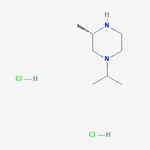 Chemical structure of (S)-1-Isopropyl-3-methyl-piperazine dihydrochloride