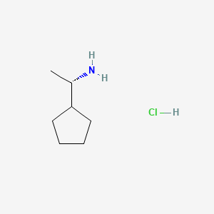 Chemical structure of (S)-1-Cyclopentylethanamine hydrochloride