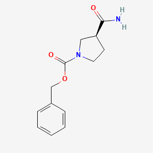 Chemical structure of (S)-1-Cbz-3-pyrrolidinecarboxamide
