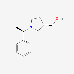 Chemical structure of ((S)-1-((R)-1-phenylethyl)pyrrolidin-3-yl)methanol