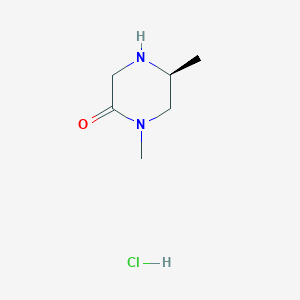 Chemical structure of (S)-1,5-Dimethylpiperazin-2-one hydrochloride