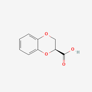 Chemical structure of (S)-1,4-Benzodioxane-2-carboxylic acid
