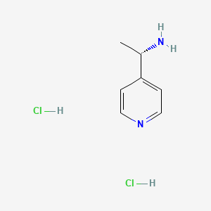 Chemical structure of (S)-1-(Pyridin-4-yl)ethanamine dihydrochloride
