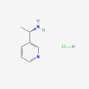 Chemical structure of (S)-1-(pyridin-3-yl)ethanamine hydrochloride