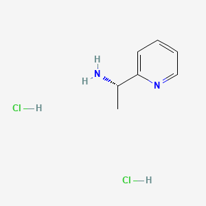 Chemical structure of (S)-1-(Pyridin-2-yl)ethanamine dihydrochloride