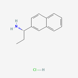 Chemical structure of (S)-1-(Naphthalen-2-yl)propan-1-amine hydrochloride
