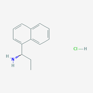 Chemical structure of (S)-1-(Naphthalen-1-yl)propan-1-amine hydrochloride