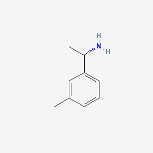 Chemical structure of (S)-1-(m-Tolyl)ethanamine