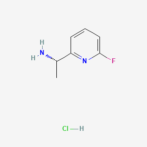 Chemical structure of (S)-1-(6-Fluoropyridin-2-yl)ethanamine hydrochloride