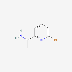 Chemical structure of (S)-1-(6-Bromopyridin-2-yl)ethanamine