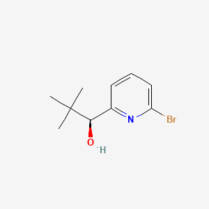 Chemical structure of (S)-alpha-tert-Butyl-6-bromo-2-pyridinemethanol