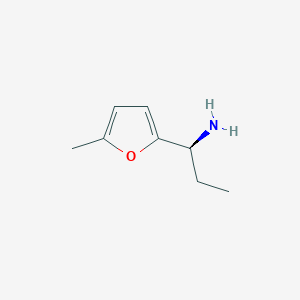 Chemical structure of (S)-1-(5-Methylfuran-2-yl)propan-1-amine
