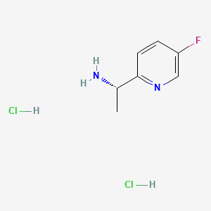 Chemical structure of (S)-1-(5-Fluoropyridin-2-yl)ethanamine dihydrochloride