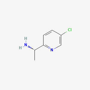 Chemical structure of (S)-1-(5-chloropyridin-2-yl)ethan-1-amine