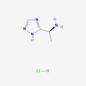 Chemical structure of (S)-1-(4H-[1,2,4]-triazol-3-yl)ethylamine hydrochloride