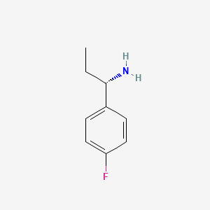 Chemical structure of (S)-1-(4-Fluorophenyl)propan-1-amine