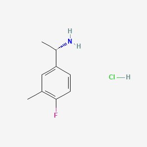 Chemical structure of (S)-1-(4-Fluoro-3-methylphenyl)ethanamine hydrochloride
