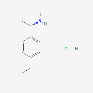 Chemical structure of (S)-1-(4-Ethylphenyl)ethanamine hydrochloride