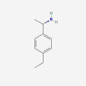 Chemical structure of (S)-1-(4-Ethylphenyl)ethanamine