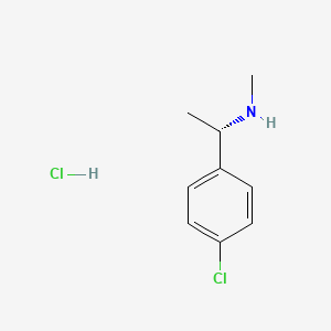 Chemical structure of (S)-1-(4-Chlorophenyl)-N-methylethanamine hydrochloride