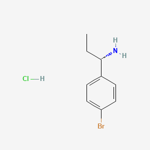 Chemical structure of (S)-1-(4-Bromophenyl)propan-1-amine hydrochloride