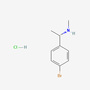 Chemical structure of (S)-1-(4-Bromophenyl)-N-methylethanamine hydrochloride