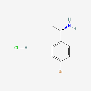 Chemical structure of (S)-1-(4-Bromophenyl)ethanamine hydrochloride