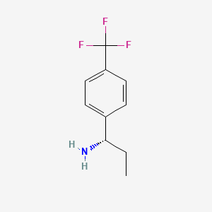 Chemical structure of (S)-1-(4-(Trifluoromethyl)phenyl)propan-1-amine