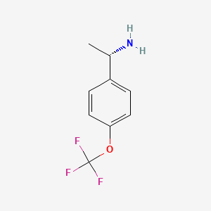 Chemical structure of (S)-1-(4-(Trifluoromethoxy)phenyl)ethanamine