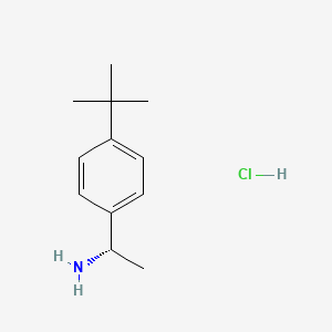 Chemical structure of (S)-1-(4-(tert-butyl)phenyl)ethan-1-amine hcl